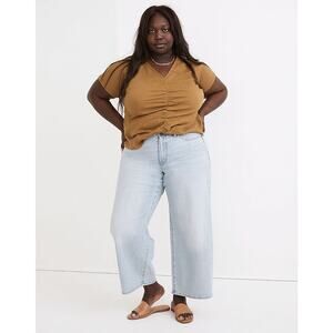 Madewell The Plus Curvy Perfect Vintage Wide-Leg Jean, Size 28W (4X)